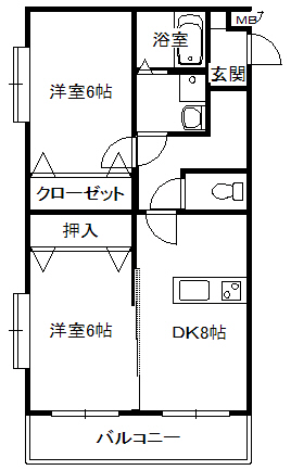 間取りは左右反転します(間取)