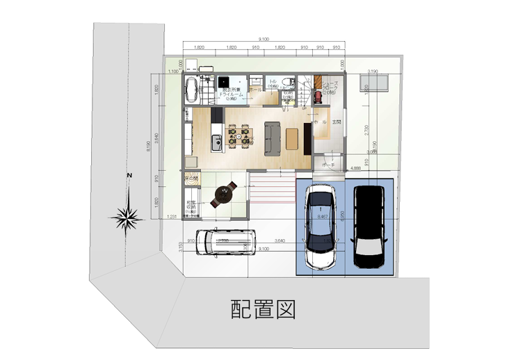 ※建築イメージ図(1階間取) ※建築イメージ図(1階間取)