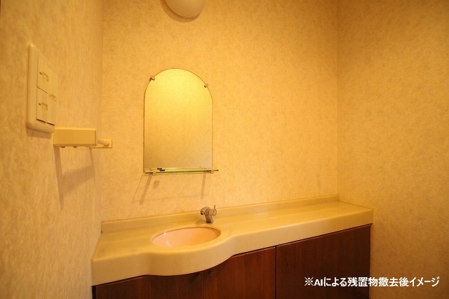 トイレにも洗面台がついています。 トイレにも洗面台がついています。