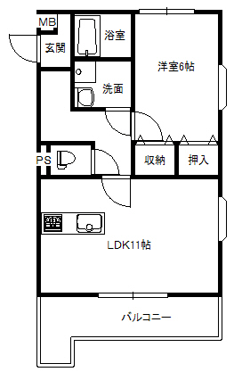 左右反転します(間取)