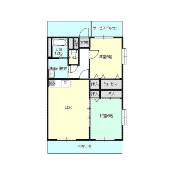 実際の間取りは反転します(間取)